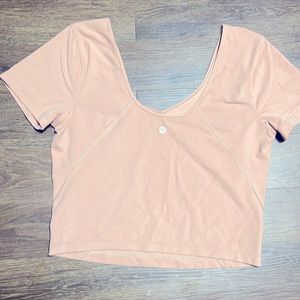 Tan Cropped LuLuLemon Top